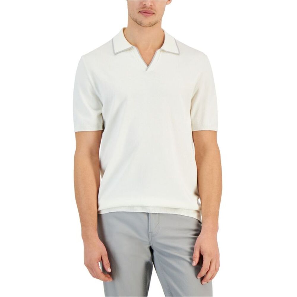 Alfani Mens Open-Collar Polo Sweater, NWT